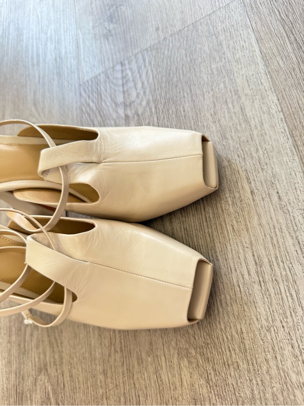 cult gaia lorena cream leather sculptural high heel ankle pumps mules shoes 38 - Picture 7 of 11